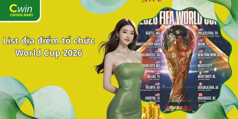 List địa điểm tổ chức World Cup 2026